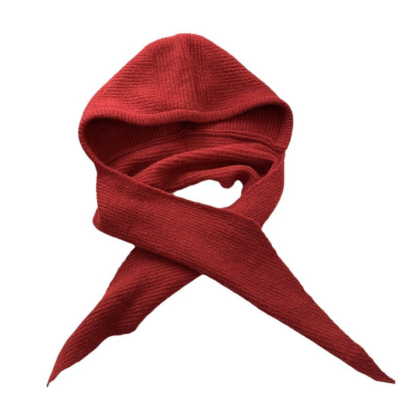 Sombrero bufandas en una mujer otoño invierno nuevo estilo coreano bufandas encapuchadas de punto bufandas de sombrero al por mayor