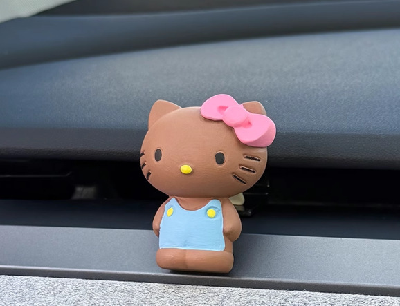 HelloKitty车载香薰可爱黑皮KT汽车出风口扩香石车内饰品摆件女|undefined