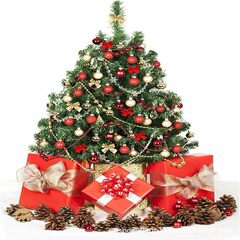 クリスマスリボン装飾クリスマスツリーリボングリッターリボン、ミニリボンクリスマスツリーハンギングオーナメント、パーティー