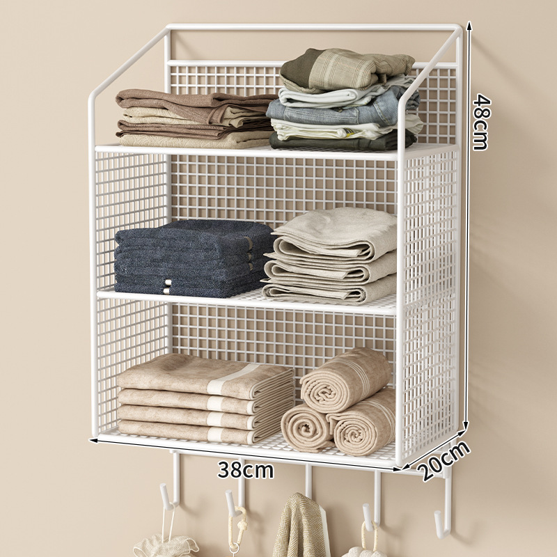 후크가 있는 흰색 3겹