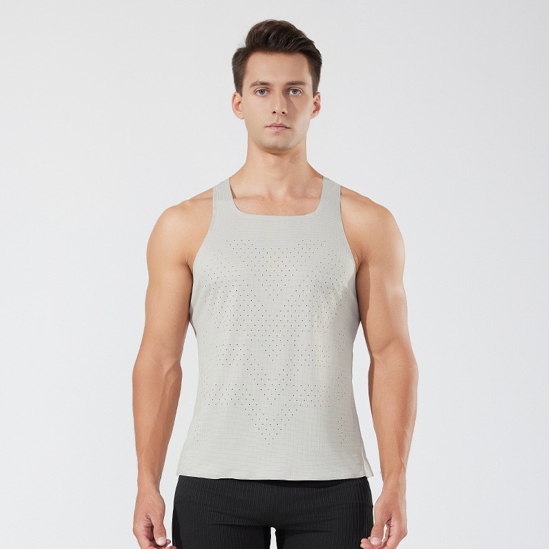 Maratón, carrera, fitness, ropa rápida y seca para hombres y mujeres, el mismo entrenamiento de atletismo, entrenamiento de fondo ligero, chaleco de túnel de viento de punzonado delgado image 20