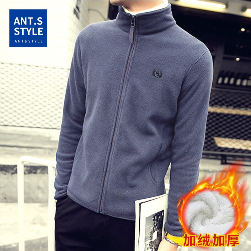 Adequate supply men's sweater Korean-style fleece jacket men's fleece fleece sports warm liner cardigan Adequate supply men's sweater Korean-style fleece jacket men's fleece fleece sports warm liner cardigan