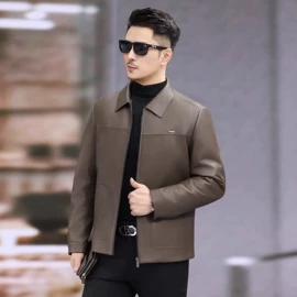 男式真皮皮衣;男式皮草