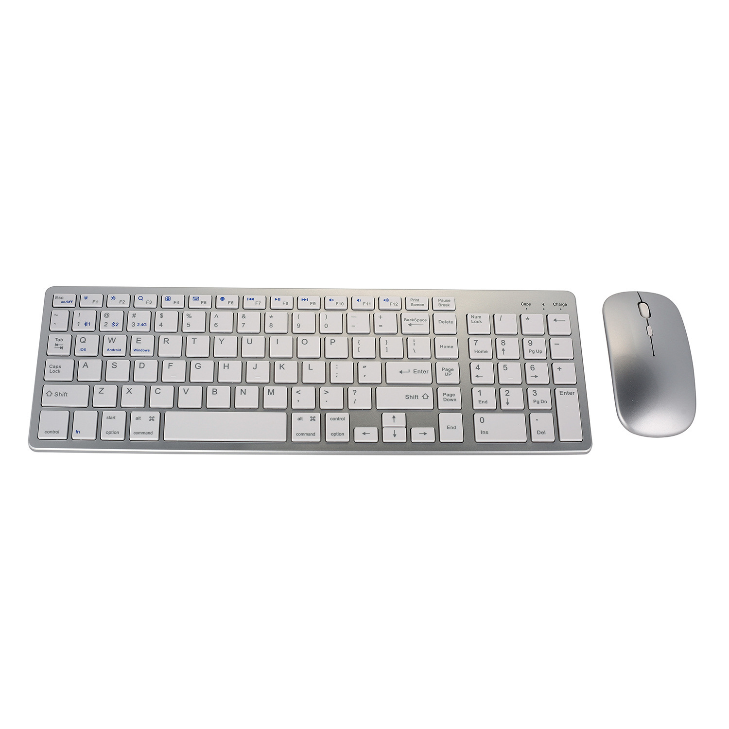 Teclado de ratón inalámbrico teclado de tres modos teclado de modo dual portátil computadora de escritorio tableta teléfono móvil aplicable multidispositivo