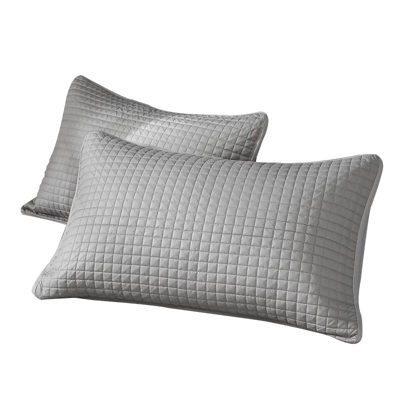 Funda de almohada de algodón, capa de aislamiento de protección del núcleo de almohada, funda de almohada sucia anti-tabique de aceite para la cabeza para hombres domésticos, un par de funda protectora de algodón
