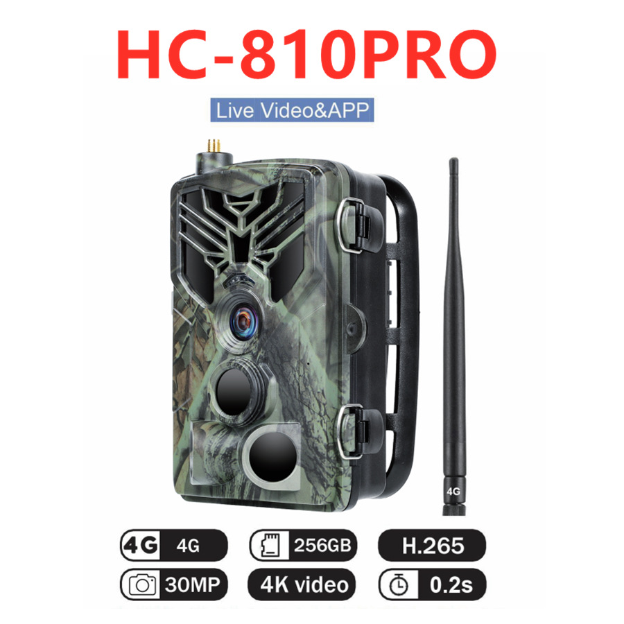 HC-810PRO打猎相机4G流媒体APP在线观看4K画质30MP防水红外夜视机