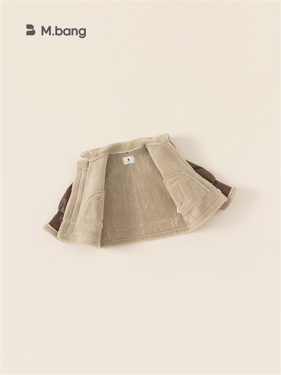 Ropa Infantil Bangxuan, Nuevo Producto de Invierno, Chaqueta Infantil Gruesa, Estilo Coreano, Cortavientos, Chaqueta de Gamuza para Niñas, Chaqueta de Motocicleta