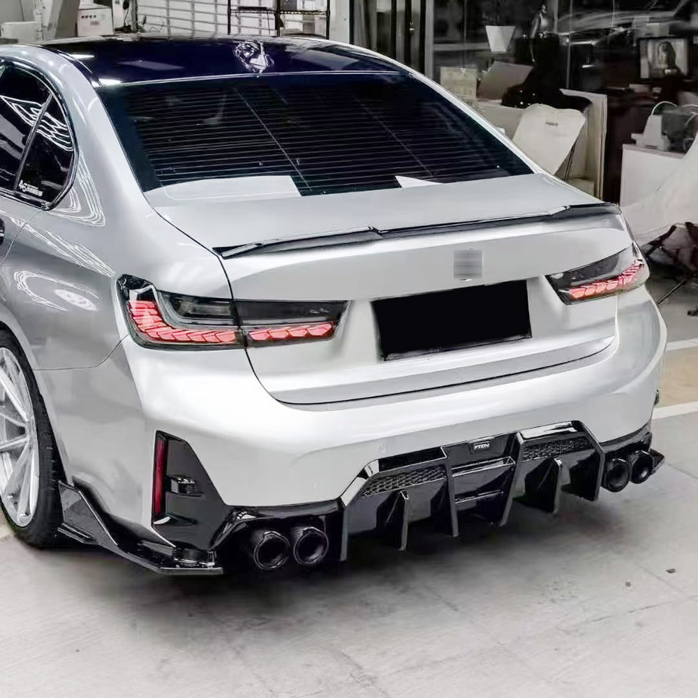 Suitable for BMW 3 Series G20G28 late LCI modified with VTEN second-generation rear lip V2 rear spoiler small body kit and tailpipe