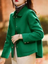 E 24498 Double-Faced Wool Collar Jacket ˫���ط�������
