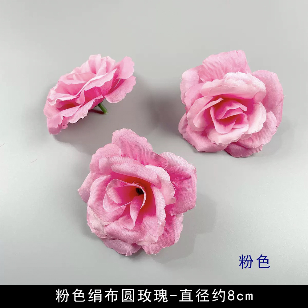 Flores artificiales flores rosadas bricolaje accesorios hechos a mano tocado de estilo antiguo accesorios de material de flor de horquilla arreglos florales de pared de flores de boda