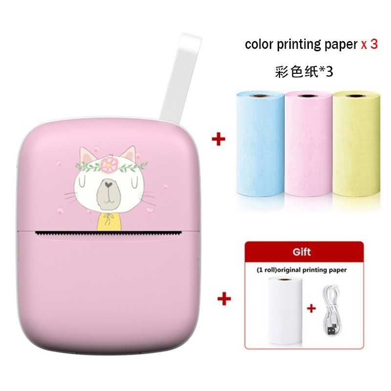 Mini impresora portátil transfronteriza de bolsillo Bluetooth inalámbrica conectable impresora adhesiva sensible al calor doméstica