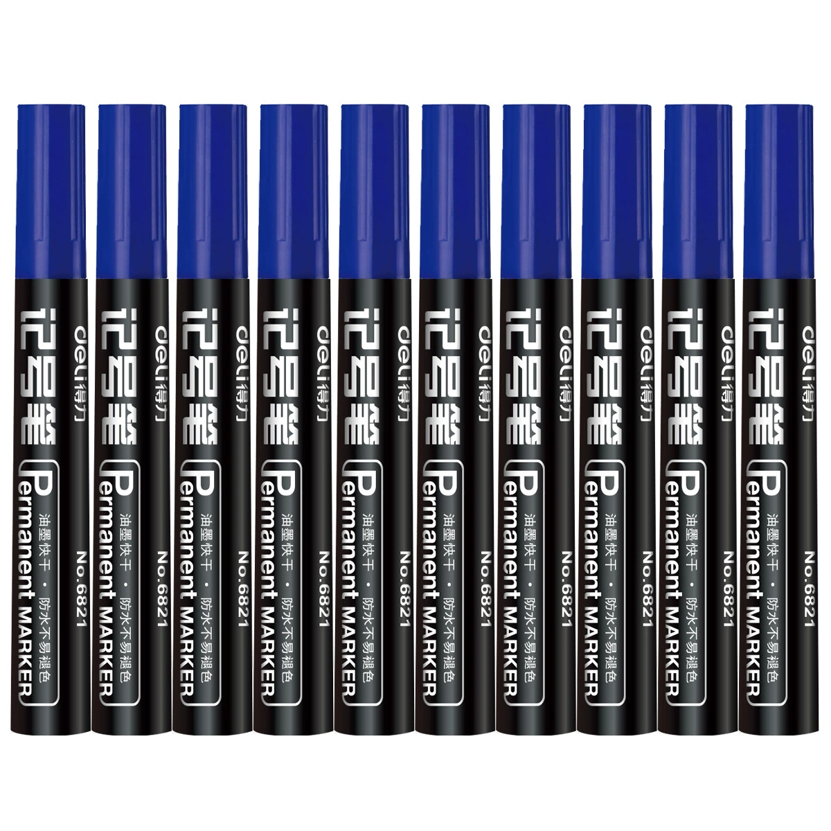 Deli 6821 marker oil-based marker disc pen large tip logistics pen oil-based marker office supplies