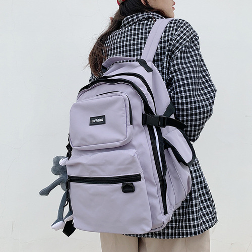  New School Bags for Women Korean Version High School College Students Computer Backpacks Junior High School Students Large Capacity Travel Backpacks for Men