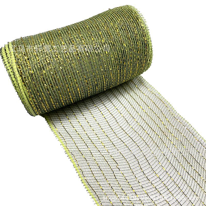 Suministro directo de fábrica cinta de Navidad malla decorativa transfronteriza PP embalaje neto 15cm * 10 yardas Regalo De vacaciones gasa