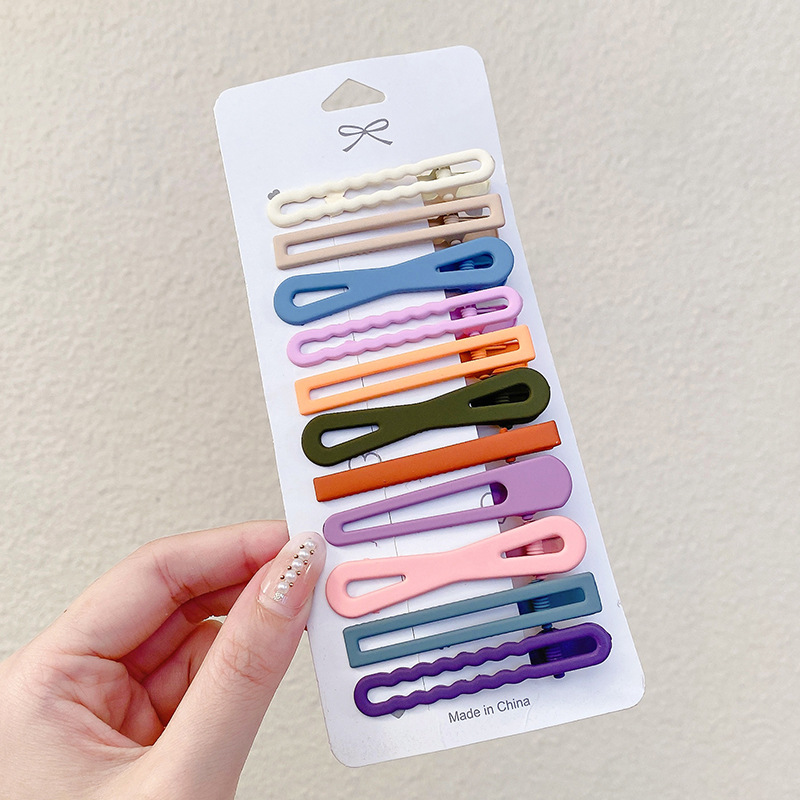 Coreana lateral frange clip de cabello de la frente de mujer sensación avanzada 2025 nuevo toque de dopamina clip de boca de pato