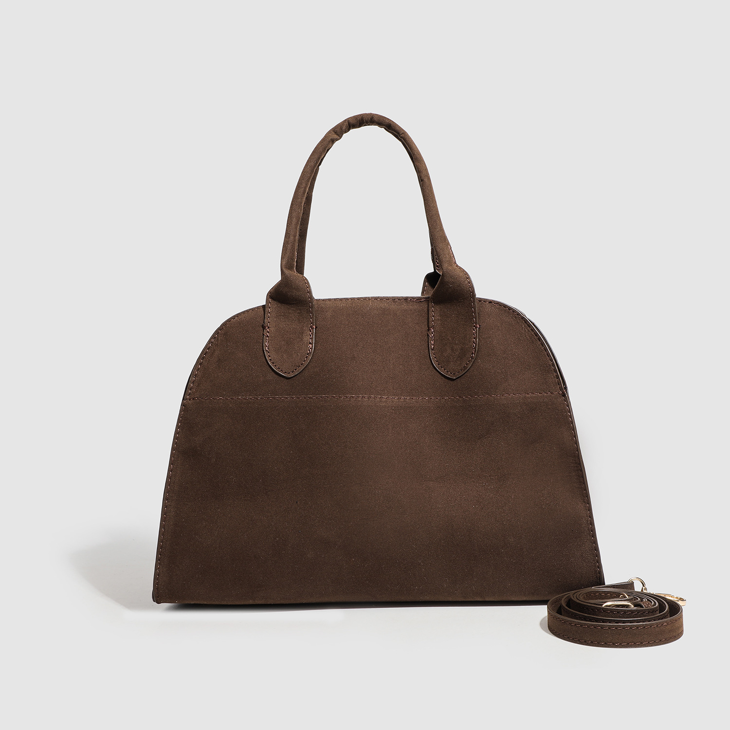 Retro suede briefcase bag for women 2024 autumn and winter new high-quality texture fashionable light luxury commuter handbag