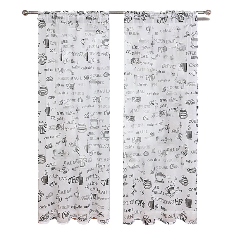 2025 nueva cortina de gasa para café de la tarde de Amazon completa Dolly para dormitorio, sala de estar, comedor, tela de cortina de sombrilla producto terminado.