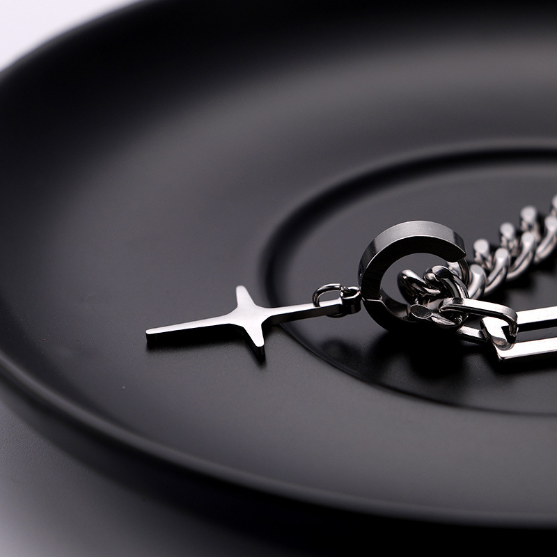 Collana con pendente a croce da donna in acciaio inox_voghion.com