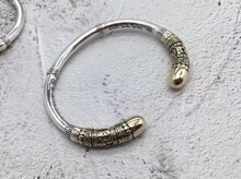 S925银饰品新奇个性男女同款齐天大圣如意金箍棒潮流泰银手镯嘻哈