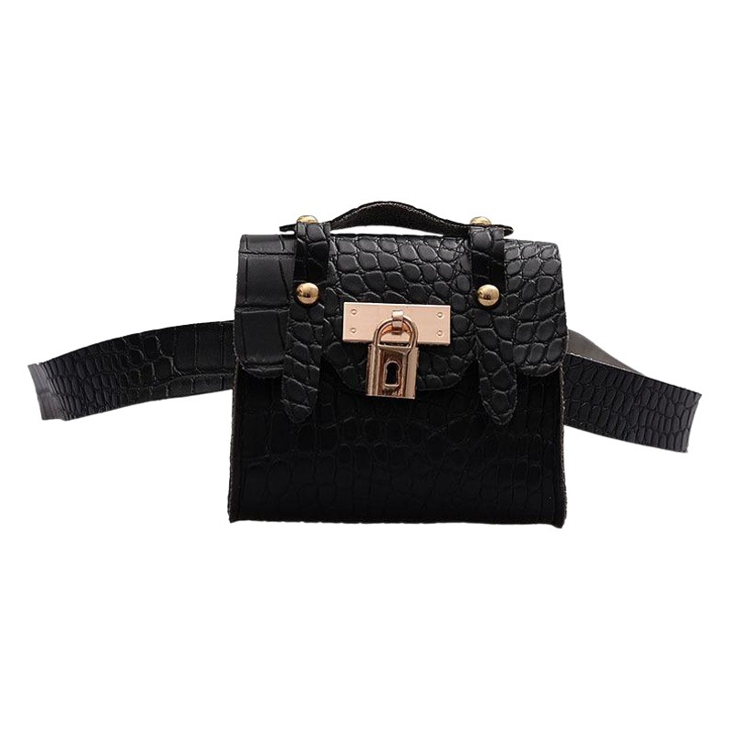 Riñonera ins para mujer, nuevo cinturón con patrón de cocodrilo, mini bolso con cinturón decorativo con cadena, bolso pequeño cruzado, moderno y fresco