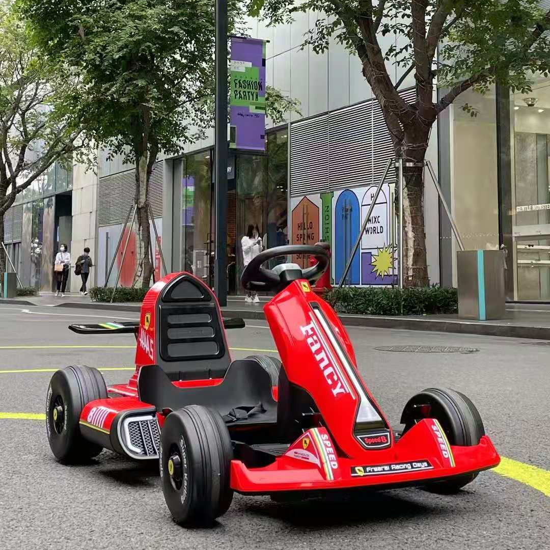 Bedoqi drift coche eléctrico para niños go-kart niños y niñas bebé de carga cochecito de juguete para niños puede sentarse adulto