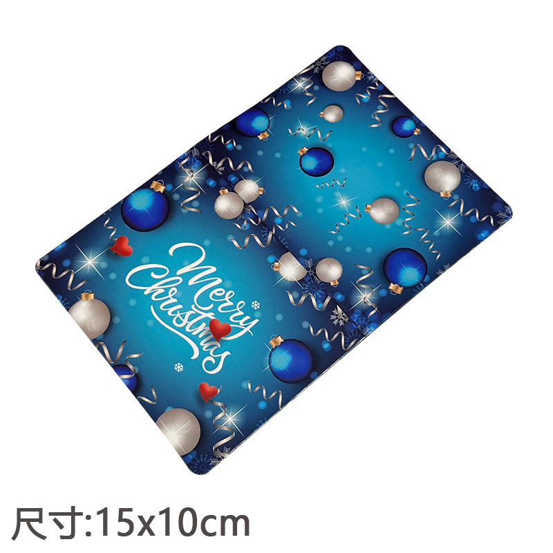 tarjeta navideña azul; accesorios
