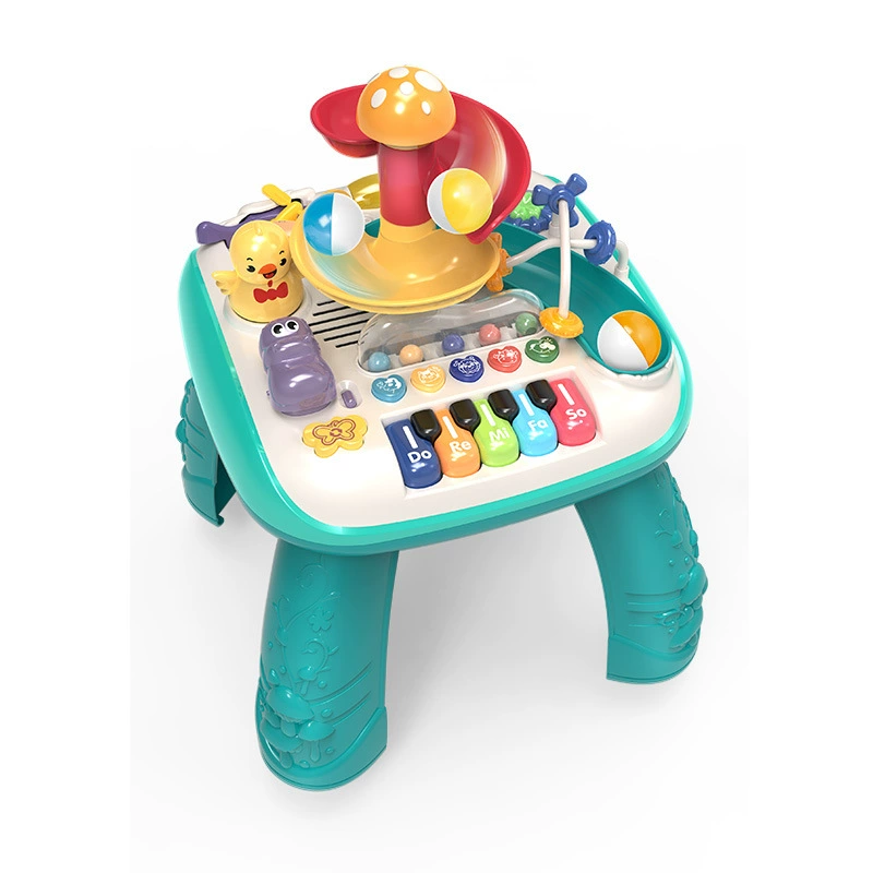 协成 Turn the ball rolling music multi -function game table puzzle enlightenment learning table baby game toy station