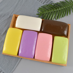 Long slow-rebound colorful simulated sticky cake bread mousse model with soft and soft feel, pinchable decompression toy