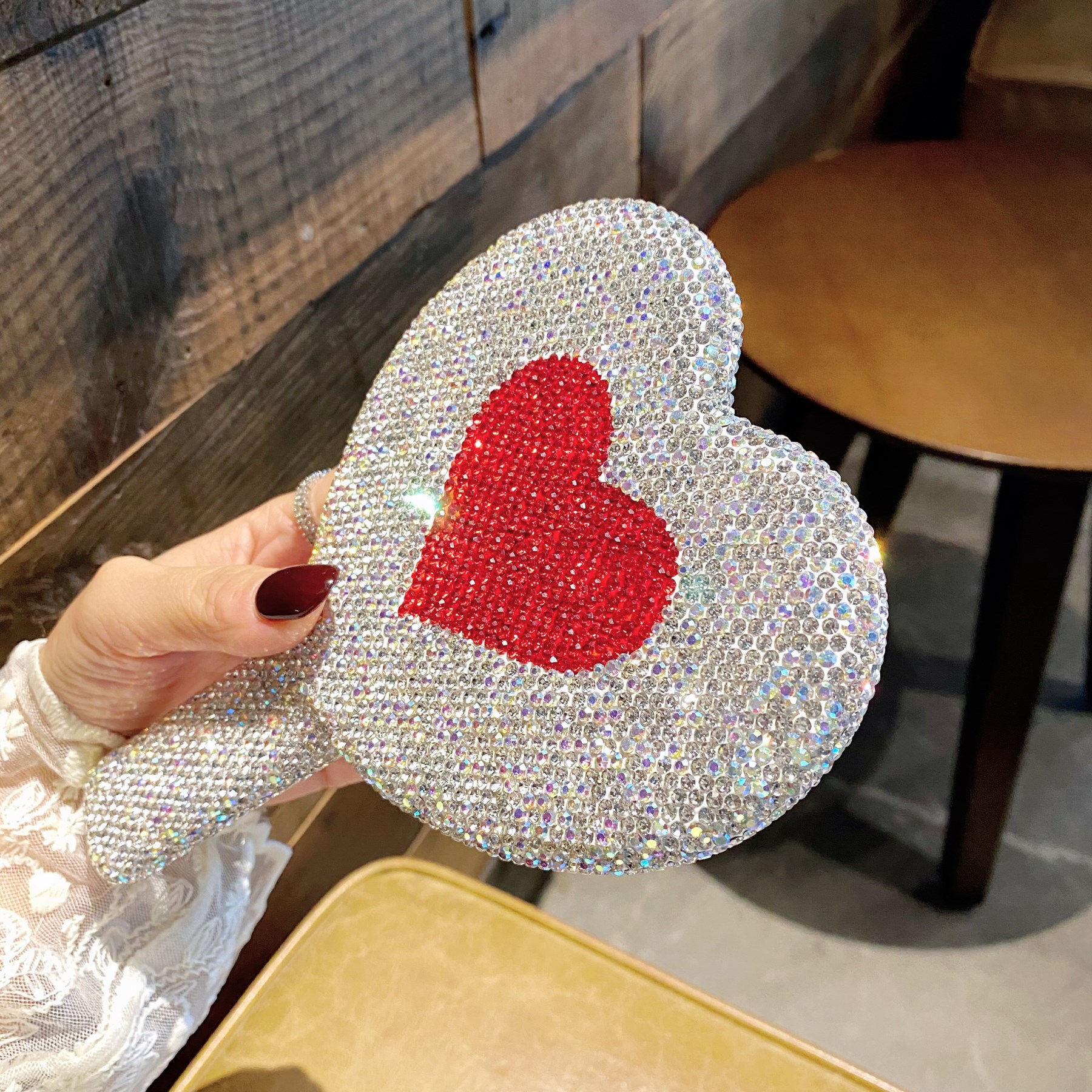 Simple Style Heart Shape Plastic Mirror 1 Piece display picture 5