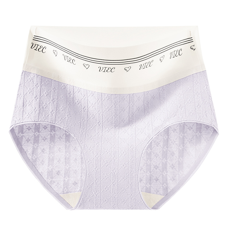Algodón jacquard 2024 nuevo estilo 9A antibacteriano transpirable alargada entrepierna de algodón sin costuras calzoncillos de algodón de cintura alta para mujer