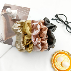 2023 New 22mm Glossy Satin 6cm Silk Hair Ring Extra Large Slip Large Bow Hair Ring 6A Silkworm Silk