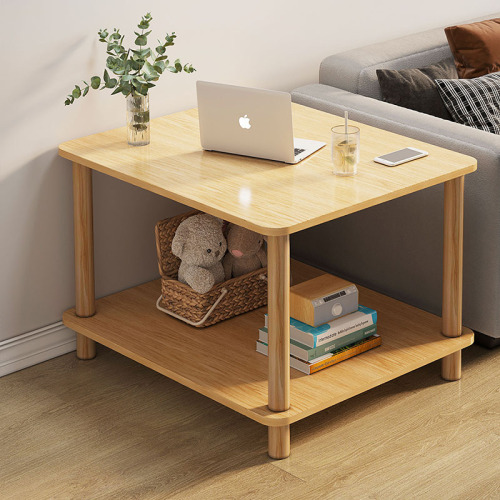 Side table for living room modern simple double-layer small coffee table small apartment sofa side table side cabinet bedside small table