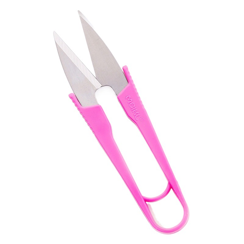 Mango de plástico H182 tijeras de punto de cruz de acero inoxidable tijeras de corte en forma de U tijeras de hilo para el hogar tijeras de cabeza de hilo pequeñas