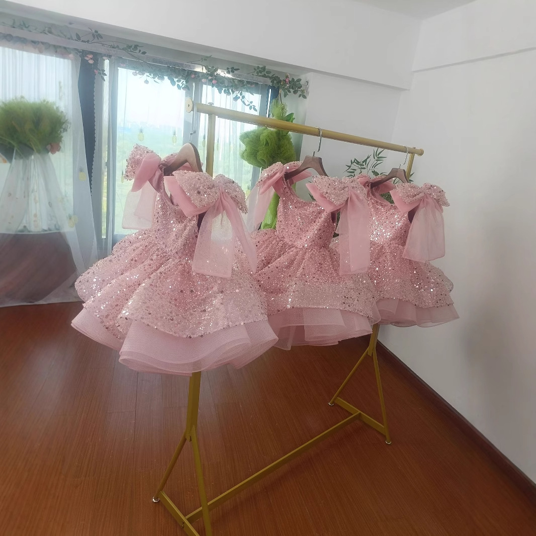 소녀 원피스 2025 가을 겨울 새로운  큰 나비 패션 트렌드 독립 스탠드 스퀸 큰 어린이 원피스