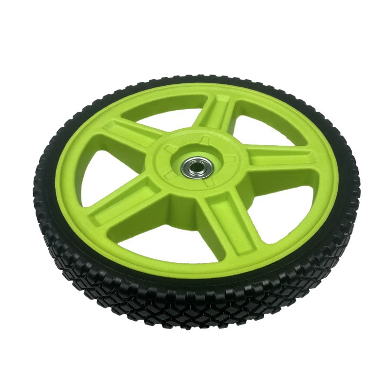 12-дюймовое колесо газонокосилки, шина из ПВХ, полипропиленовое колесо, износостойкий, устойчивый к коррозии, Прочный инструмент, автомобиль без надувания