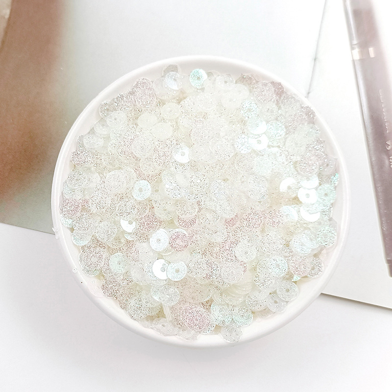 Yaluo PET lentejuelas 6MM ronda plana agujero medio DIY plata fondo multicolor de detección de Chuck de comercio exterior color mezclado PIN de fábrica