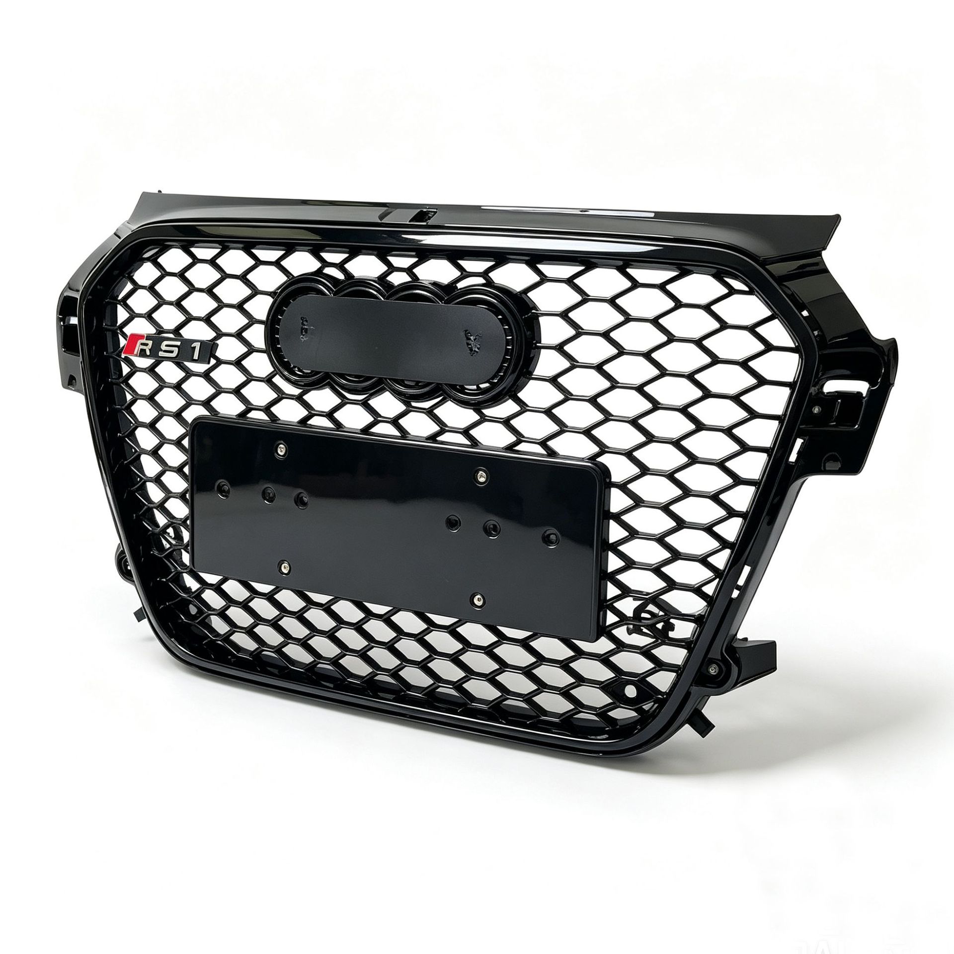 Suitable for Audi A1 8X 11-15 Models, Front Grille Upgrade to Rs1 Style Honeycomb Grille with Glossy Black Finish