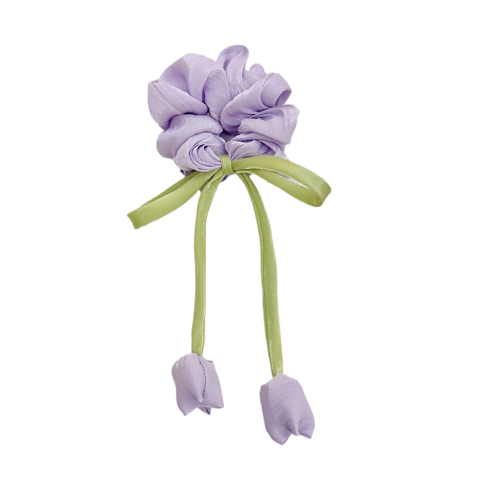 Süßes Tulpen Haargummi Mit Schleife Elegantes Haar-accessoire_voghion.com