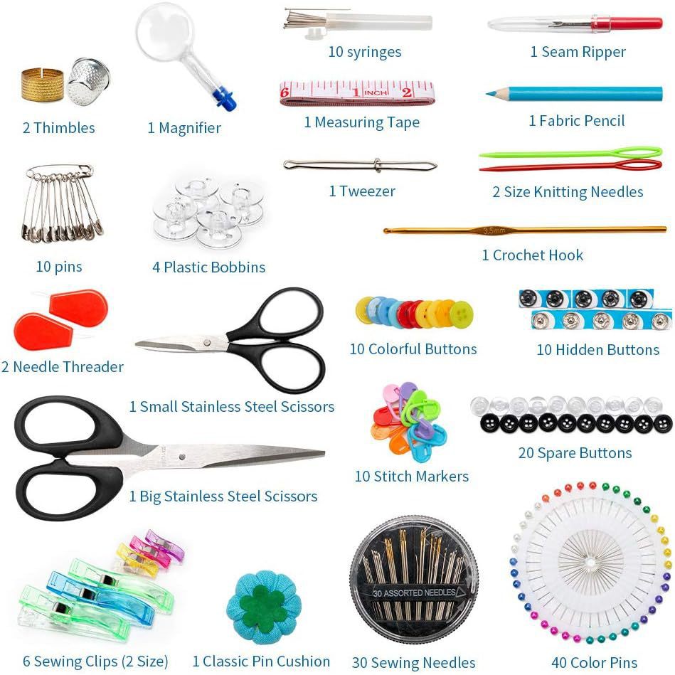Cross-border hot-selling sewing bag 206 pieces cross-mirror…