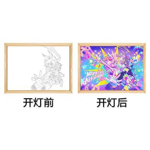 Phigros Tongyin You Hatoyama Miho Peripheral Lighting Painting Animation Secondary Luminous Desktop Ornaments for Girls