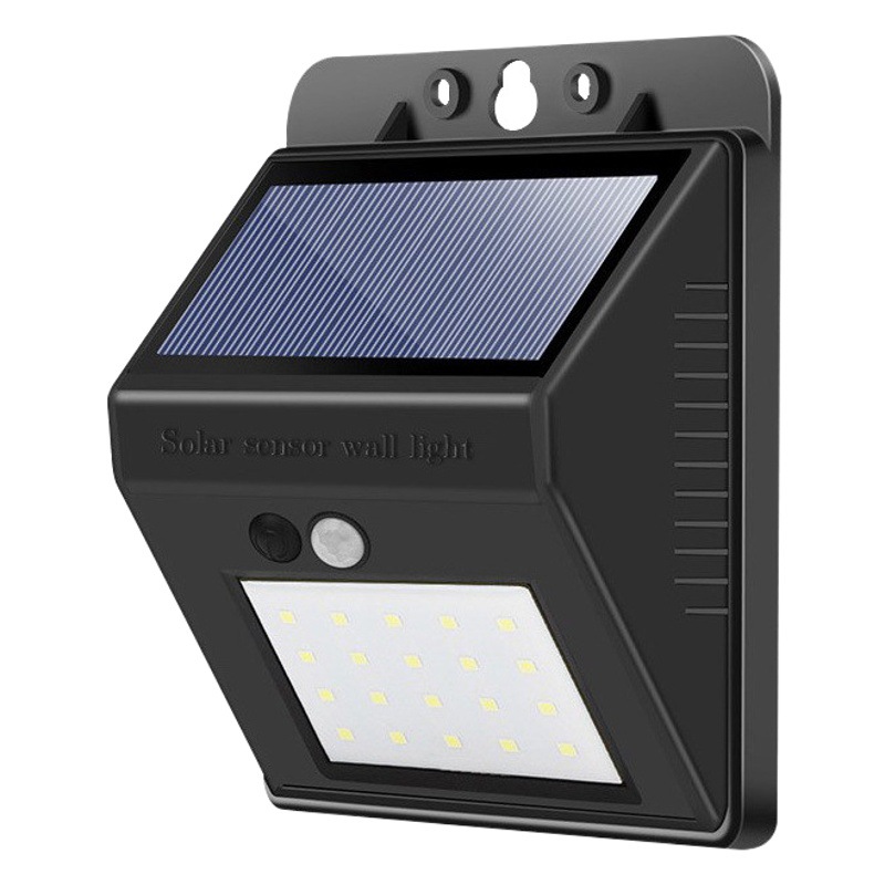 Lámpara Solar de pared 20LED con detección de movimiento humano, lámpara de jardín para el hogar, iluminación exterior, farola impermeable para patio y jardín