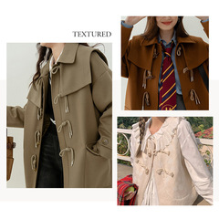 Resin pearl rope clasp cashmere coat down jacket fabric button lamb wool outerwear decorative zipper mother and daughter buttons horn buttons hairpin buttons