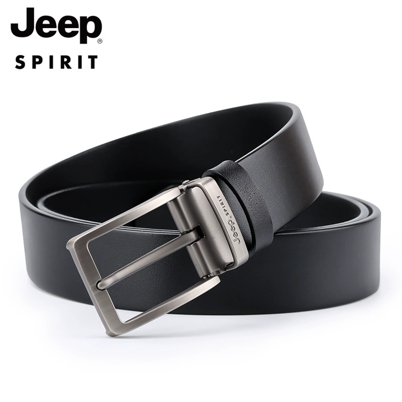 Первый слой кожаный ремень с пряжкой из коровьей кожи JEEPSPIRIT, мужской бизнес-кауал ремень OM18CD996BT0434