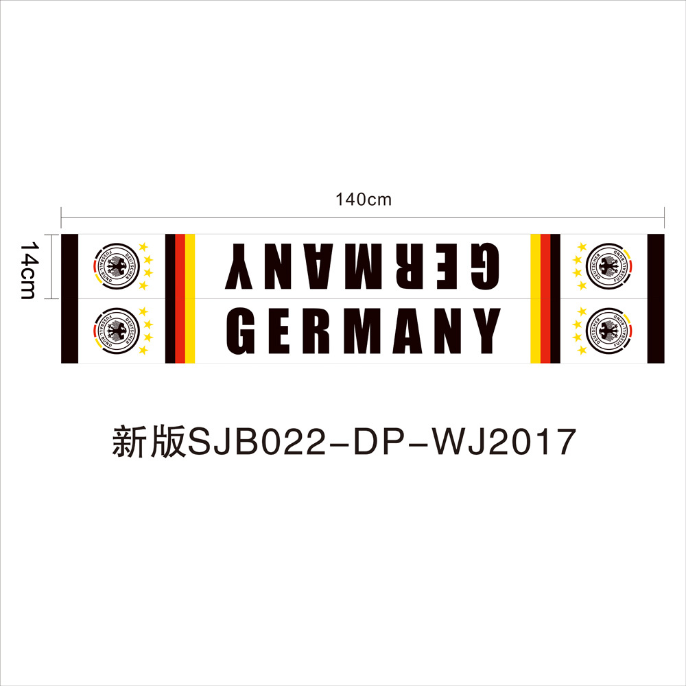 Bufanda de aficionado para la Copa Mundial de Fútbol 2026, para Estados Unidos, Canadá y México, bandera decorativa para animar en el estadio de Brasil, tejida en poliéster.