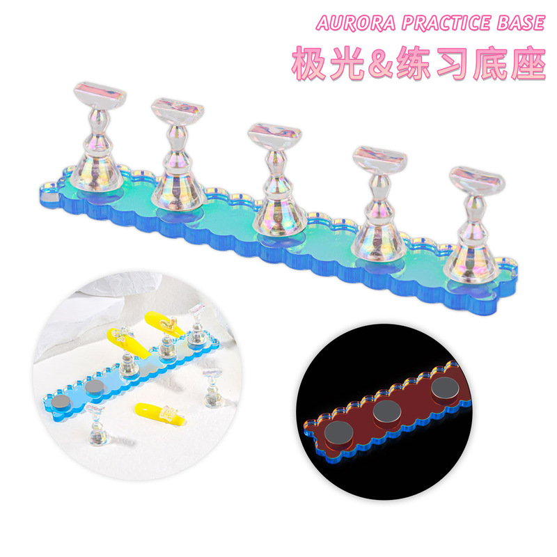 Nail Art Acrylic Practice Base Base Nail Holder High Transparent Wave Nail Display Stand Thickened Nail Art Holder Wholesale Nail Art Acrylic Practice Base Base Nail Holder High Transparent Wave Nail Display Stand Thickened Nail Art Holder Wholesale