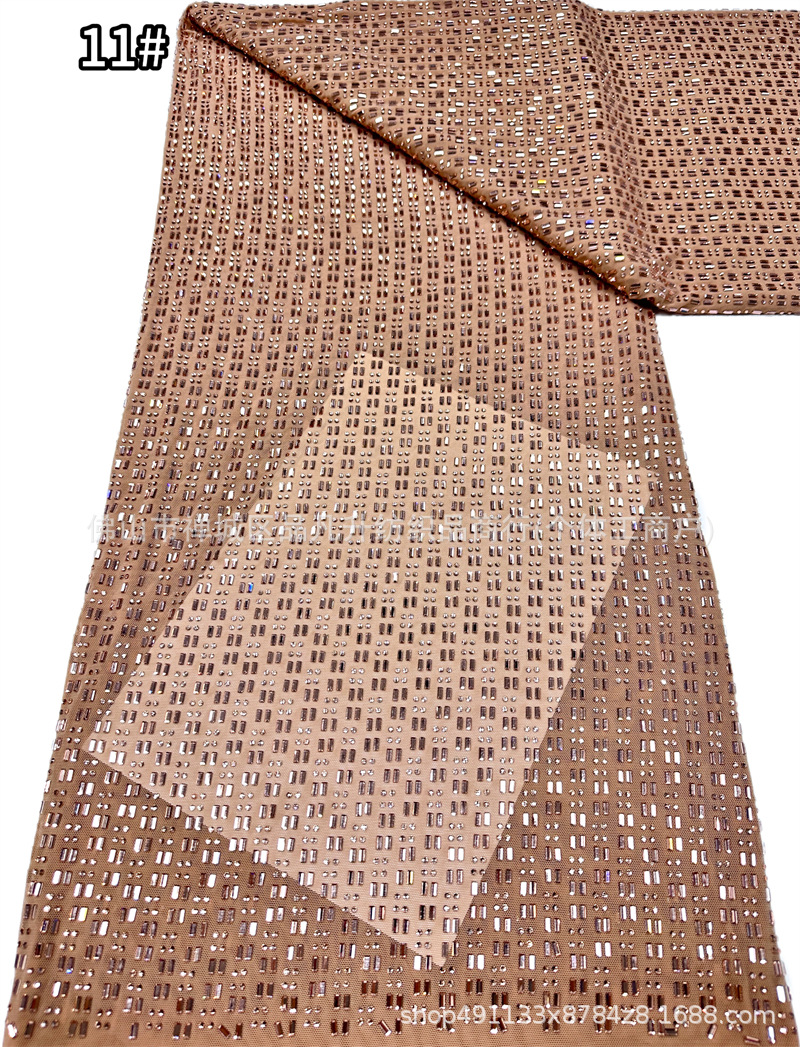 3 × 3 tela de malla elástica de vidrio vertical perforada 14 colores de rendimiento del escenario vestido de tela elástica en stock