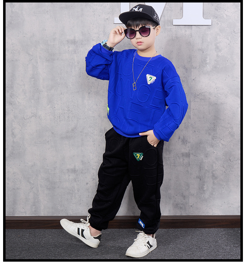 Set di maglioni da ragazzo 2023 Nuovi sport e autunno da metà a grande moda per bambini primaverile_voghion.com