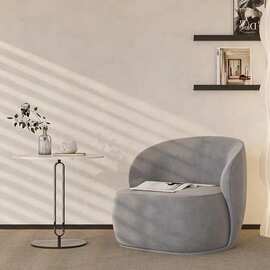 美容院影楼休息区接待洽谈桌椅组合设计师网红单人沙发椅休闲单椅