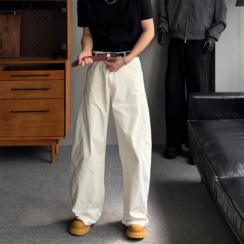 Cleanfit White Scimitar Pants Men's Summer Thin Ice Silk Quick-Drying Cargo Pants Loose Wide-Leg Casual Pants