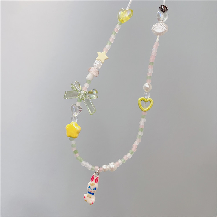 Sweet Geometric Beaded Womenu0027S Necklace